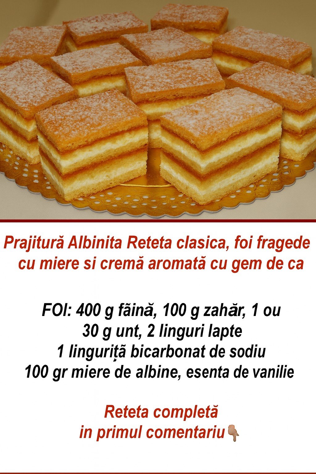 Prăjitură Albinița