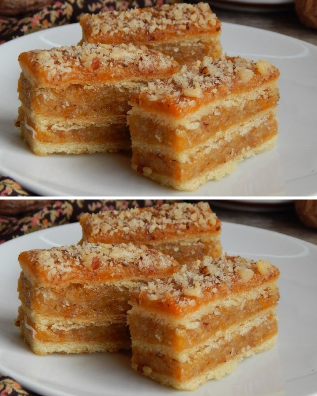 Prajitura de Post cu Gem de Caise, Nuci și Biscuiți – Desert Simplu, Economic și Irezistibil