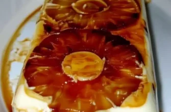 Tartă de Ananas Fără Coacere cu Caramel