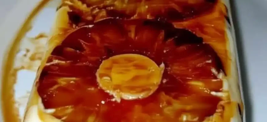 Tartă de Ananas Fără Coacere cu Caramel