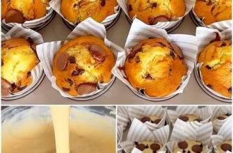 Brioșe cu ciocolată, pufoase și delicioase