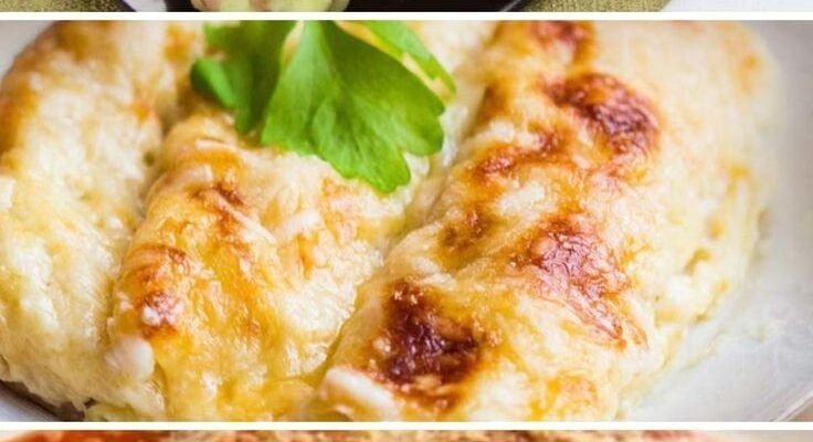 Caneloni din foi de plăcintă cu șuncă și cașcaval