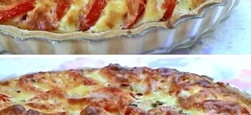 Tartă cu roșii și busuioc