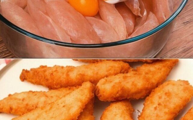 Fâșii de pui crocante