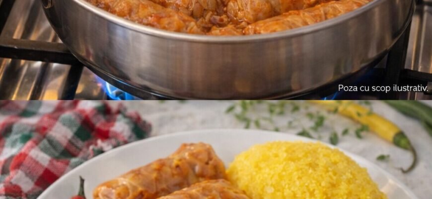 Sarmale de post cu orez și legume