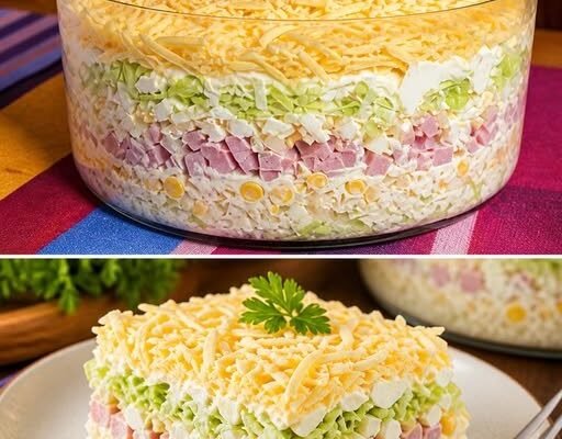 Salată rece în straturi