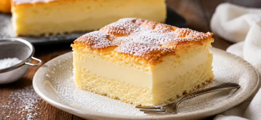 Prăjitură deșteaptă care își face singură crema