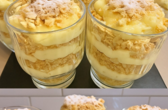 Ori de câte ori mă simt leneșă, fac mereu acest desert: „Napoleon la pahar”. E absolut delicios de mâncat – e devorat în două minute