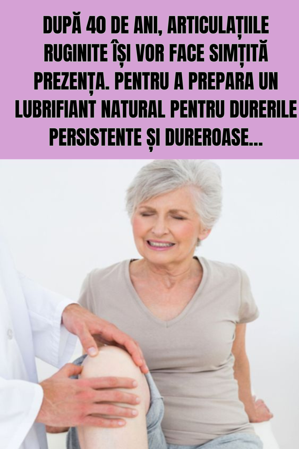 După 40 de ani, articulațiile ruginite își vor face simțită prezența. Pentru a prepara un lubrifiant natural pentru durerile persistente și dureroase…