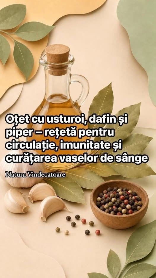 Oțet cu usturoi, dafin și piper – rețetă pentru circulație, imunitate și curățarea vaselor de sânge