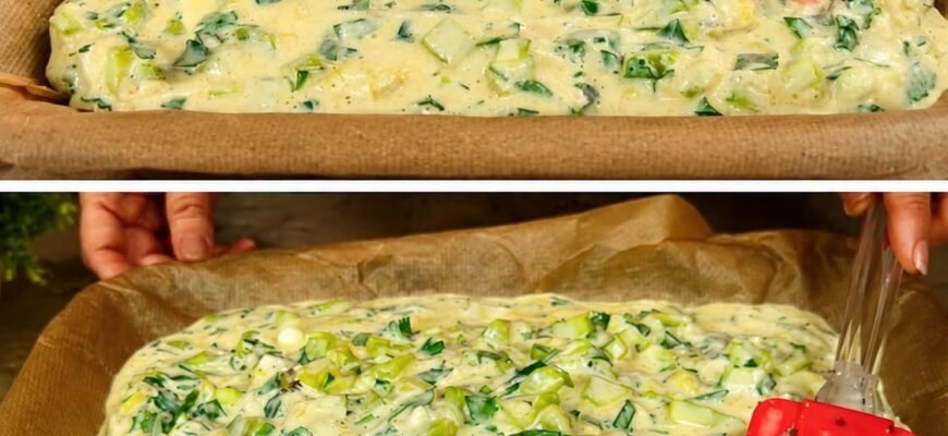 Plăcintă cu dovlecei și brânză feta