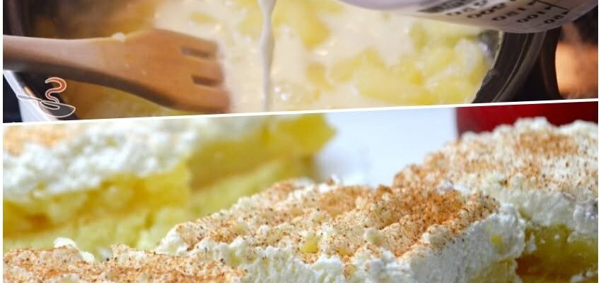 Prăjitură pufoasă și aromată cu mere și cremă
