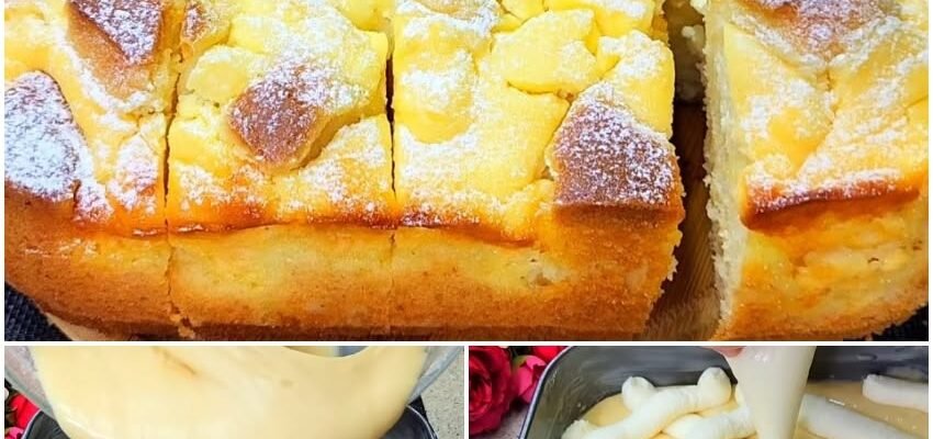 Prăjitură pufoasă cu chefir și brânză dulce