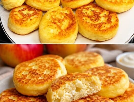 Un pahar de brânză de vaci și un măr 🍏Pentru micul dejun în câteva minute! Chifle cu mere fără drojdie! Delicios!