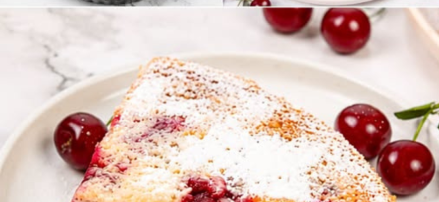ACEASTĂ PRĂJITURĂ MOALE CU CIREȘE ESTE IREZISTIBILĂ 🍒 Pufoasă și ușoară, este perfectă pentru o cafea de după-amiază sau orice moment plin de cireșe