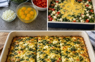 Această coacere reconfortantă umple bucătăria cu aroma caldă de feta și spanac proaspăt, fiind începutul perfect pentru orice zi.