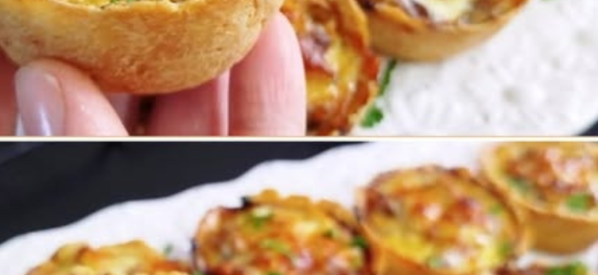 Caut această rețetă de secole! Ușor și delicios! Mini Quiche fără unt!