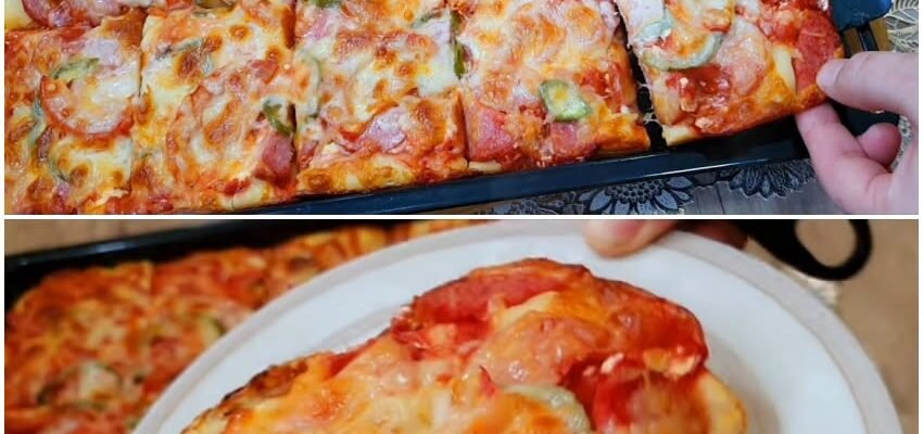 Pizza rapidă cu aluat pe bază de chefir