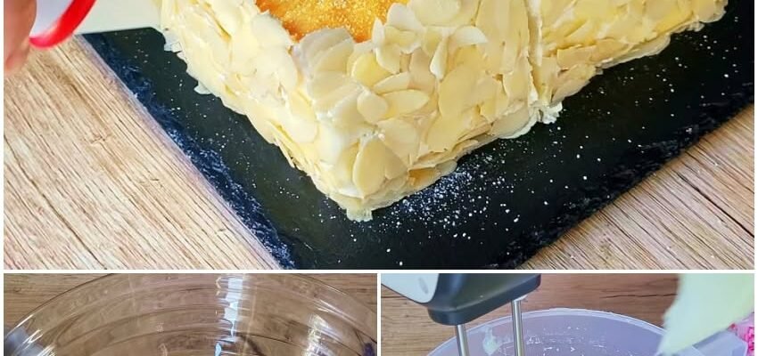 Prăjitură ecler cu cremă de vanilie