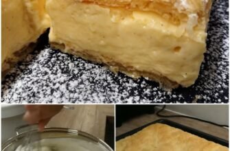 Prăjitura la tavă Cremeș, fină și delicată