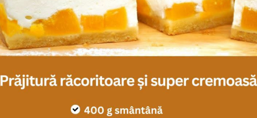 Prăjitură răcoritoare și super cremoasă