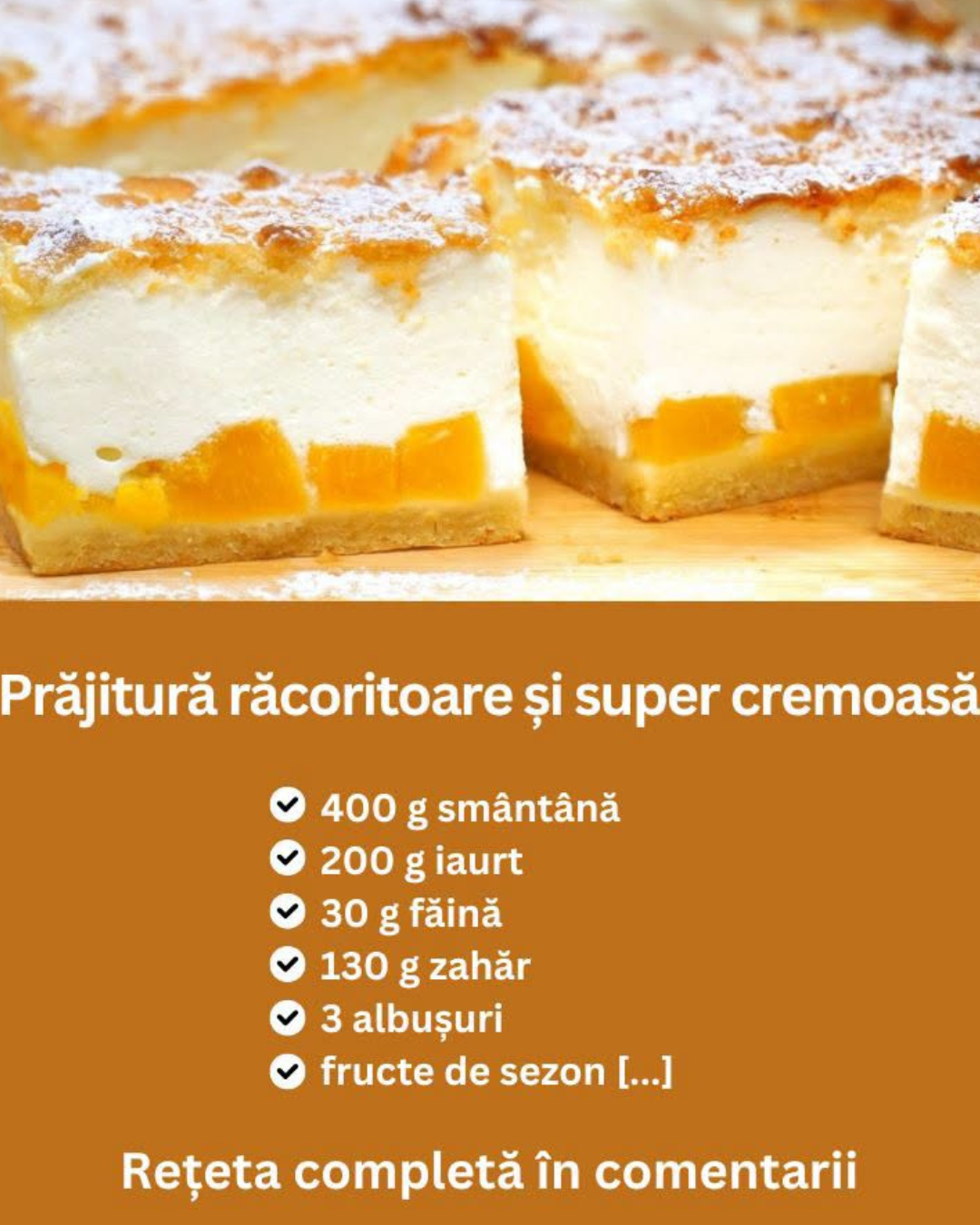 Prăjitură răcoritoare și super cremoasă