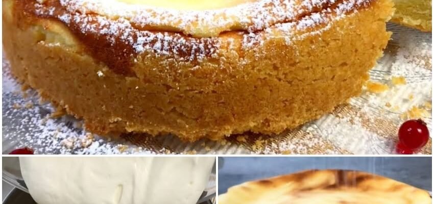 Prăjitură simplă și rapidă cu brânză dulce