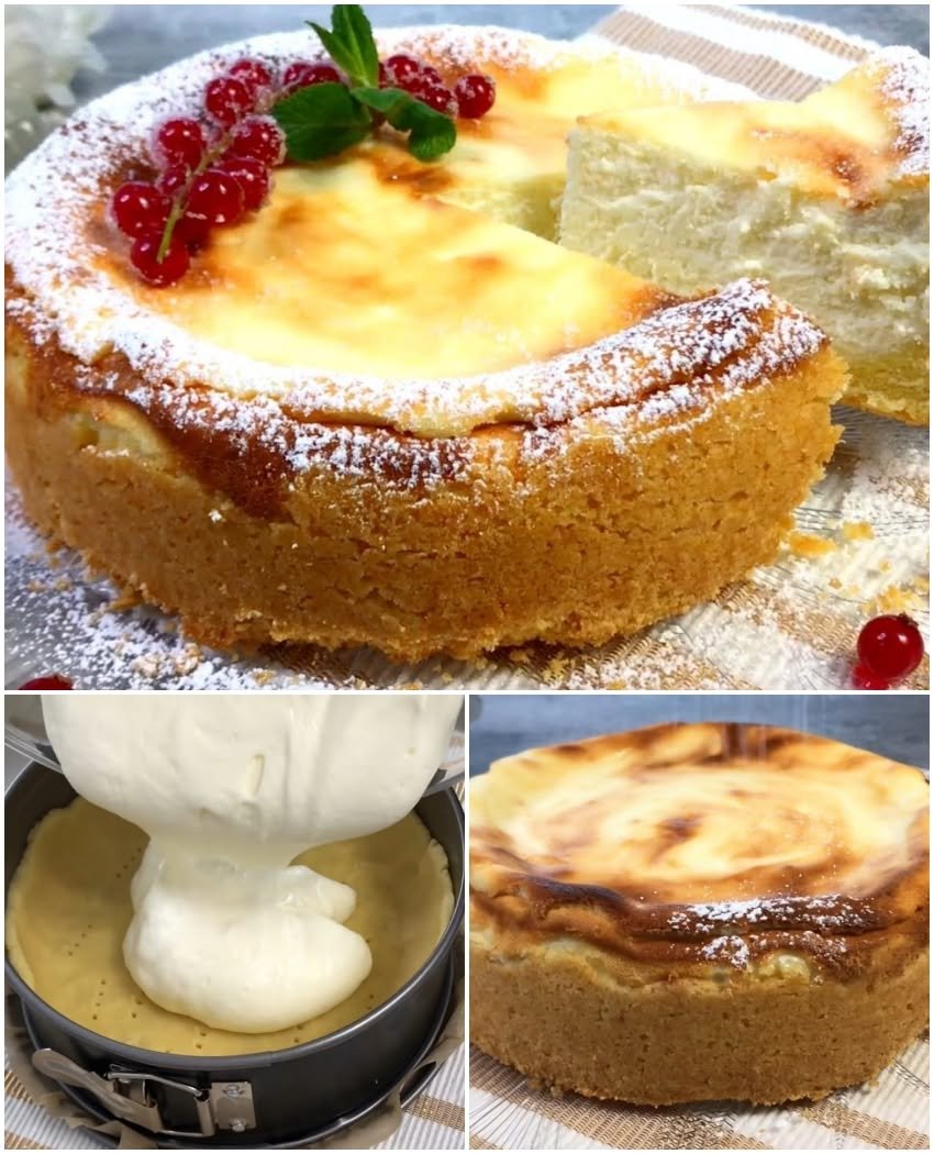 Prăjitură simplă și rapidă cu brânză dulce