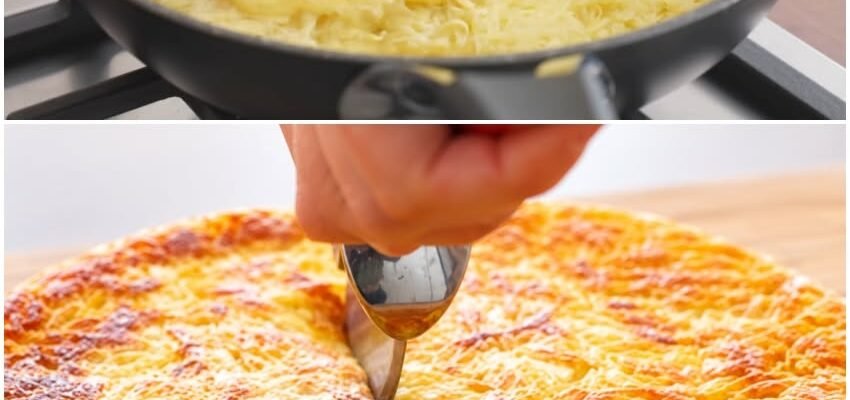 Turtă rapidă și crocantă din cartofi, la tigaie