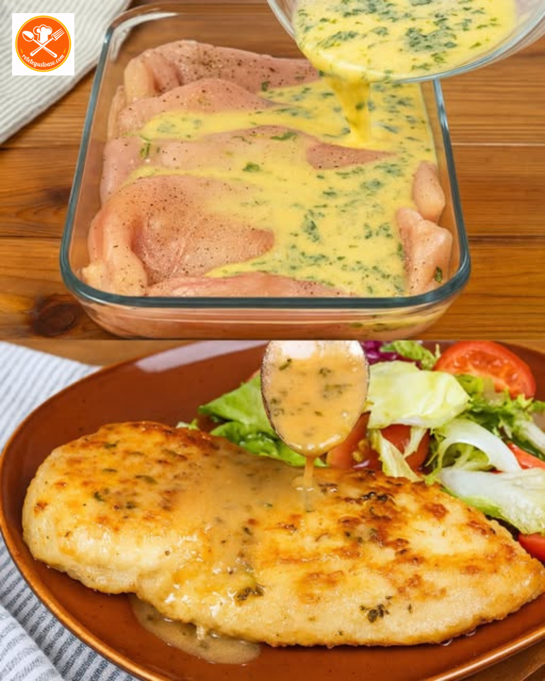 UITĂ PIEPTUL DE PUI USCAT! 🍗✨
Incearca sa o prepari asa si va fi absolut delicios, fraged si suculent. Iată rețeta care îți va schimba jocul de la cină pentru totdeauna