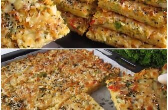 Plăcintă turnată cu legume